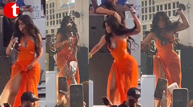 Cardi B Hits Fan With Mic After Throw Drink at Her, Instagram Video Goes Viral