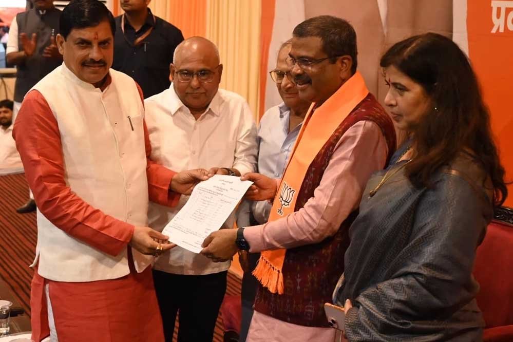 धर्मेन्द्र प्रधान ने भाजपा के नए प्रदेश अध्यक्ष का किया ऐलान, हेमंत खंडेलवाल की मिली कमान