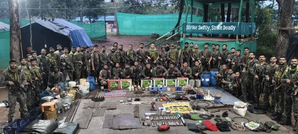 सुरक्षा बलों की सर्चिंग में नाकाम हुई नक्सलियों की साजिश, भारी मात्रा में हथियार मिले