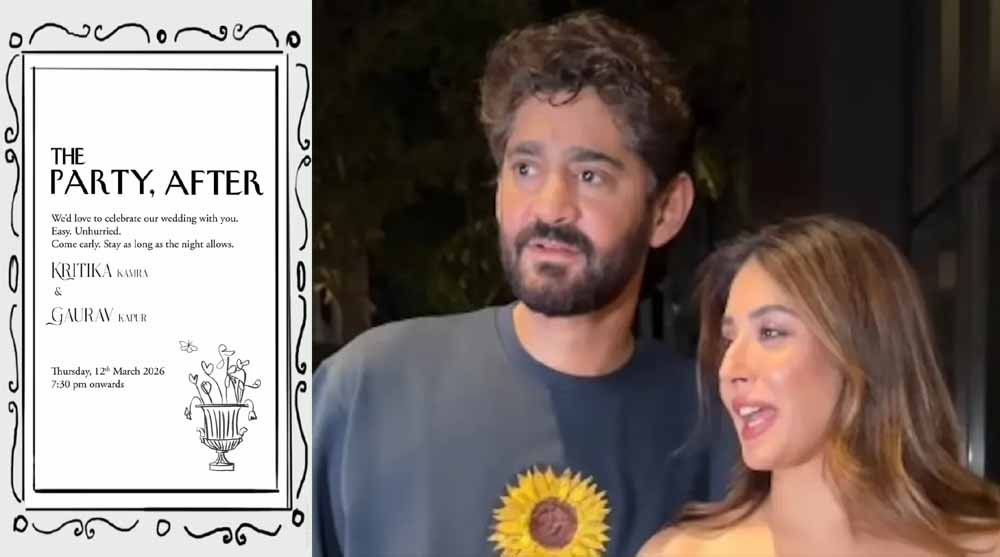 सेलिब्रिटी वेडिंग का अलग अंदाज: कृतिका कामरा-गौरव कपूर के कार्ड का मैसेज हुआ वायरल