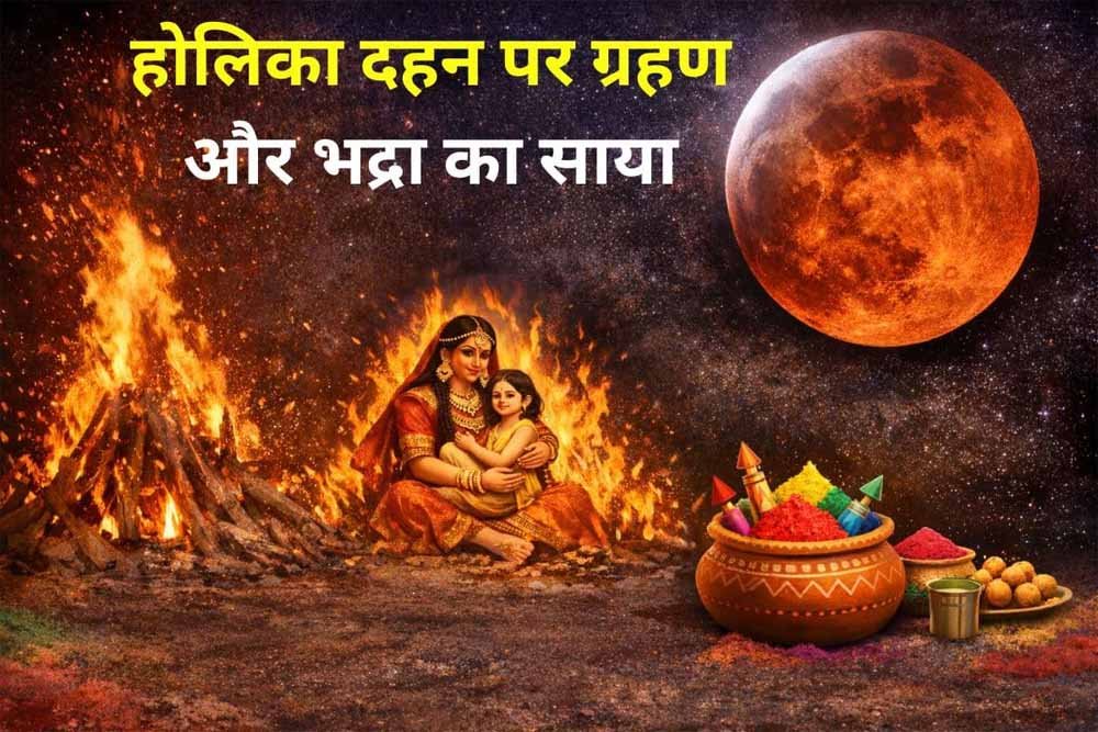 भद्रा दोष और चंद्र ग्रहण: कब होगा होलिका दहन, आज या कल? जानें शुभ मुहूर्त