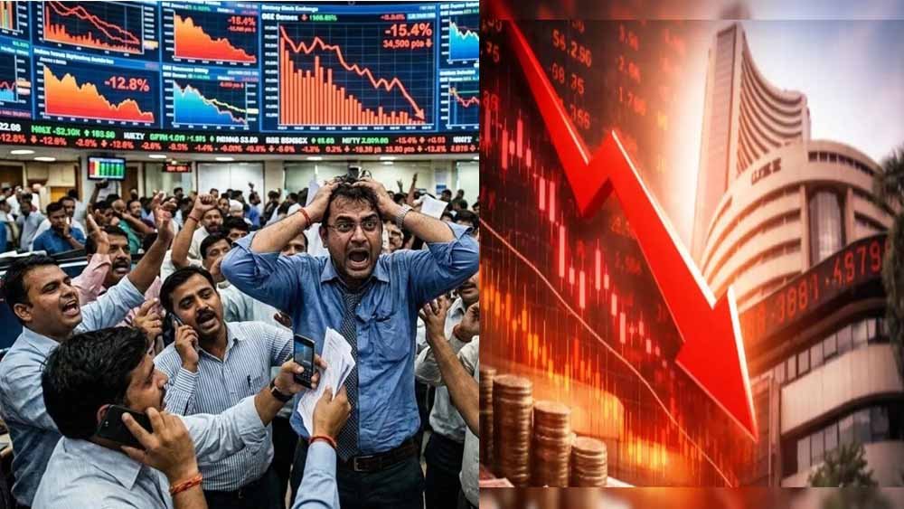 सेंसेक्स 2400 और निफ्टी 700 अंक लुढ़का