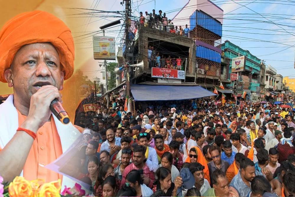 मुख्यमंत्री योगी आदित्यनाथ ने विधायक व बांकुड़ा से भाजपा प्रत्याशी नीलाद्रि शेखर दाना के लिए किय