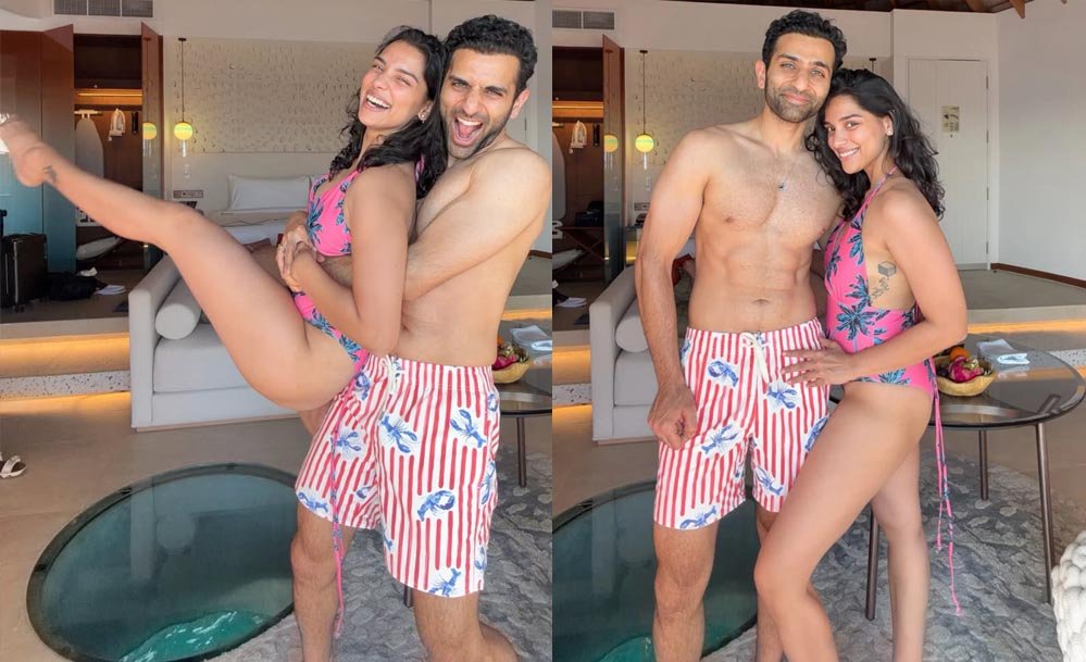 GF को गोद में उठाकर झूमे अर्चना पूरन सिंह के बेटे, मोनोकनी लुक पर फैंस ने पूछ लिया- शादी कब है?