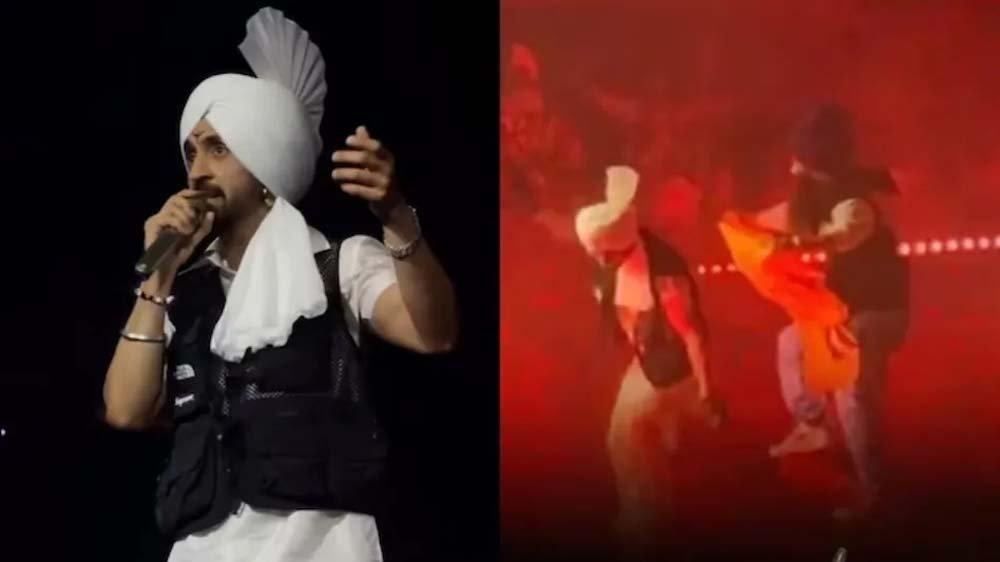 दिलजीत दोसांझ के कॉन्सर्ट में सुरक्षा चूक, स्टेज पर चढ़ा खालिस्तान समर्थक प्रदर्शनकारी