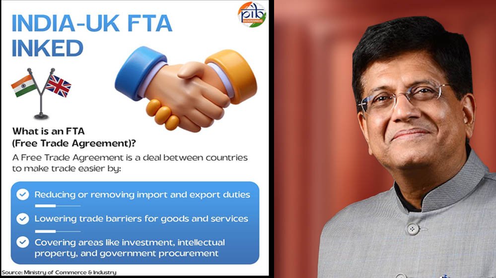 ब्रिटेन के साथ FTA 15 जुलाई से लागू, केंद्रीय मंत्री का बड़ा ऐलान, कारोबार को मिलेगा बढ़ावा