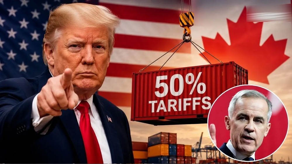Donald Trump का बड़ा फैसला, कनाडा पर लगाया 50% टैरिफ; वैश्विक कारोबार पर पड़ सकता है असर