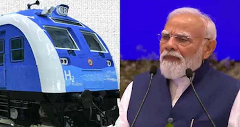 PM मोदी ने दिखाई देश की पहली हाइड्रोजन ट्रेन को हरी झंडी