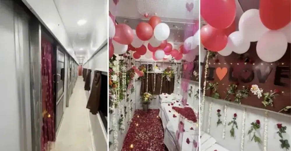 वायरल हुआ ट्रेन का 'सुहागरात कोच', 1AC की सजावट पर रेलवे सख्त, TC पर गिरी गाज