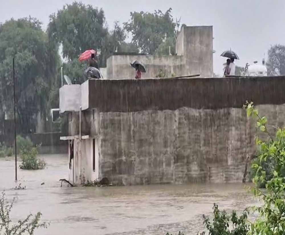 बिलासपुर में बारिश का कहर, जलभराव में घिरे मकान; राहत का इंतजार कर रहे परिवार
