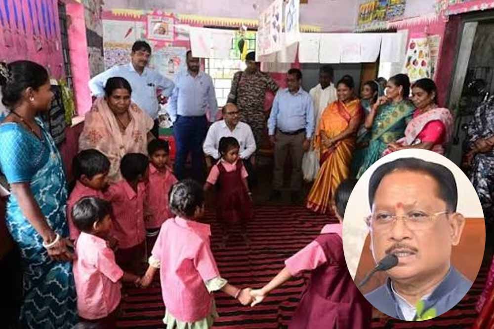 छत्तीसगढ़ के दूरस्थ वनांचल में शिक्षा की नई मिसाल, जिला प्रशासन ने पंडो बच्चों के लिए गांव में 