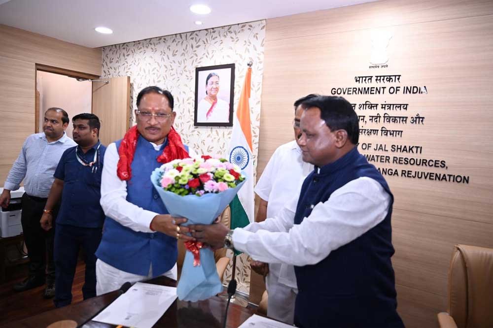 केंद्रीय जल शक्ति मंत्री सीआर पाटिल की पहल पर छत्तीसगढ़ और ओडिशा के बीच नई दिल्ली में हुई बैठक