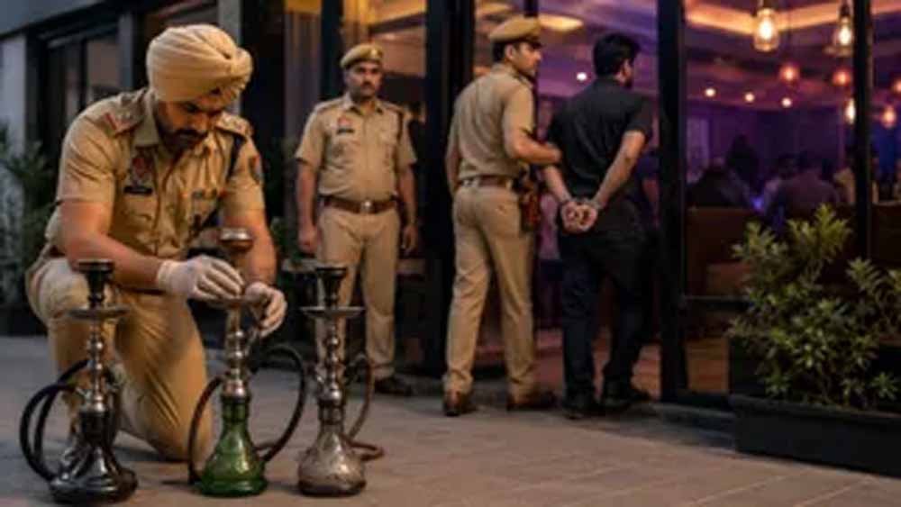 हुक्का बार पर बठिंडा पुलिस की बड़ी कार्रवाई, अस्पताल के सामने चल रहे ठिकाने पर रेड