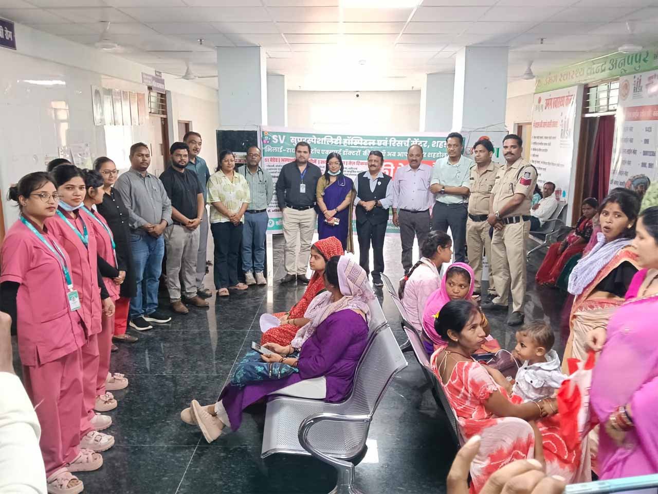 जिला चिकित्सालय अनूपपुर में निःशुल्क मेगा स्वास्थ्य शिविर सम्पन्न