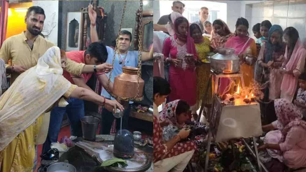 पानीपत में पहले सावन सोमवार पर शिव मंदिरों में लगी भक्तों की लंबी कतारें