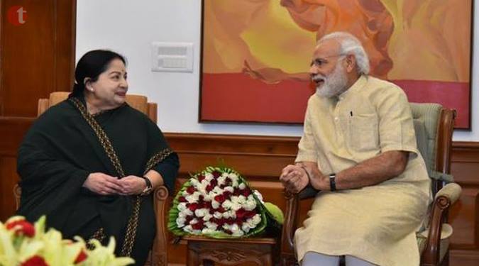 Tamil Nadu CM Jayalalitha meets PM Modi