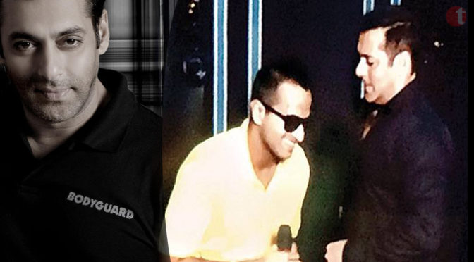 Salman paying surprised visit a visually impaired fan