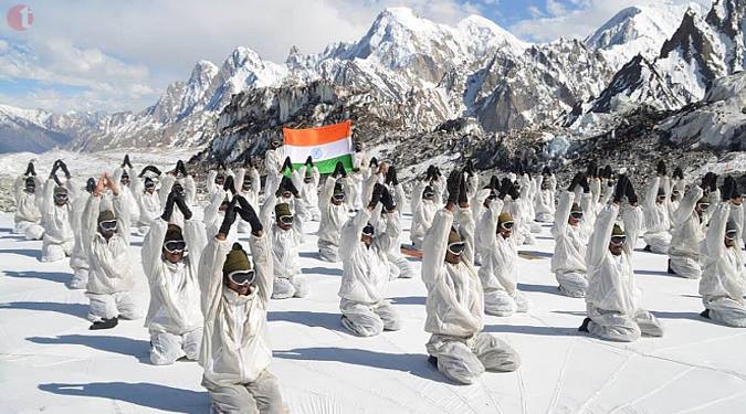 Indian Army performs Yoga asanas at Siachen