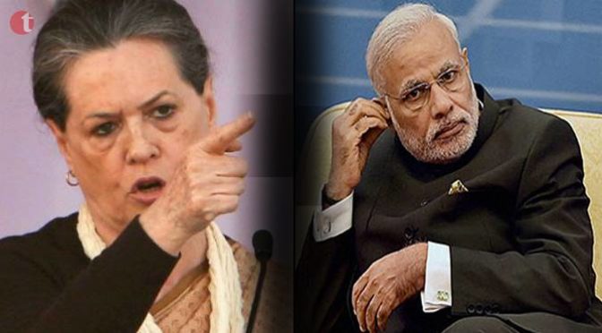 PM Modi celebrating like a ‘shahenshah’, says Sonia Gandhi