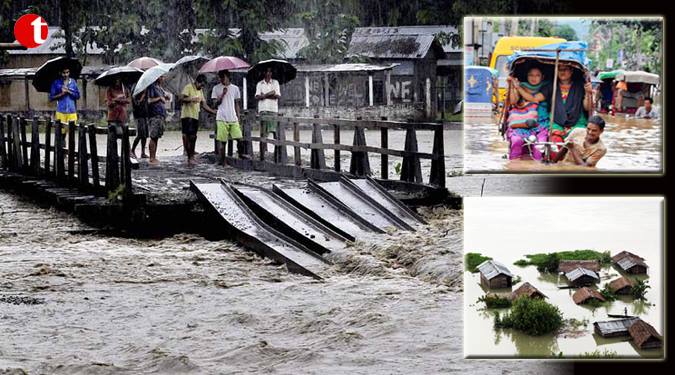 Worsening flood situation in Assam; lakhs affected