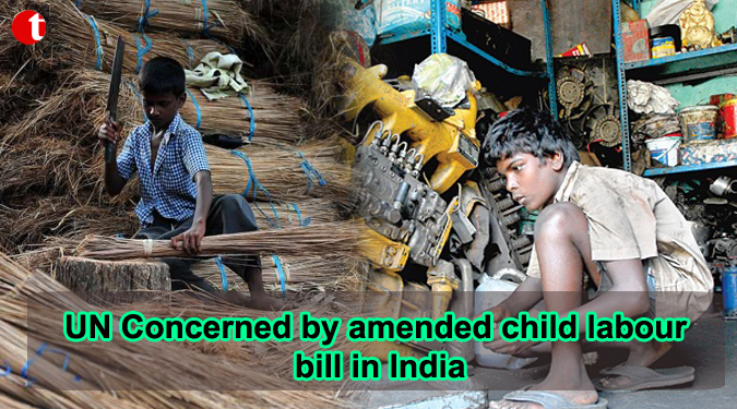 भारत में बाल श्रम विधेयक कानून पर संयुक्त राष्ट्र ने चिंता जताई