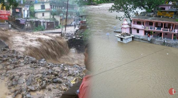 River Alaknanda rises above the danger level mark, cloudburst in Chamoli