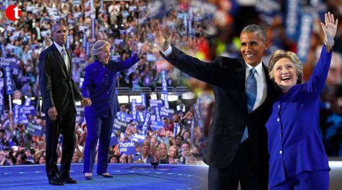 We are going to carry Hilary to victory: Obama to Democrats