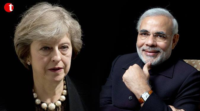 PM Modi congratulate British PM Theresa of her new responsibility