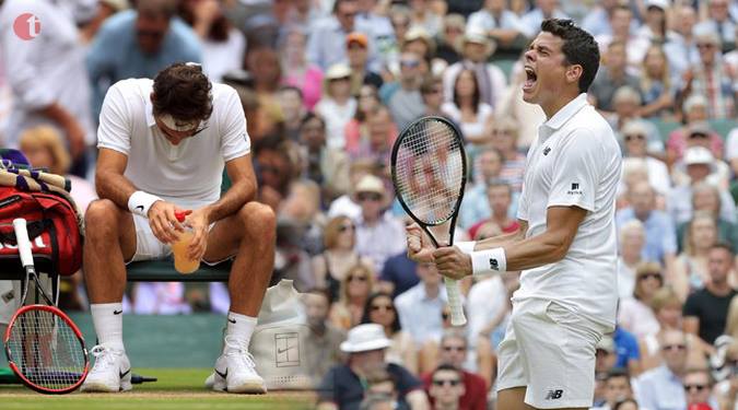 Raonic beats Federer to reach Wimbledon final