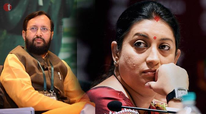 Irani shifted from HRD to Textiles, Jaitley sheds I&B