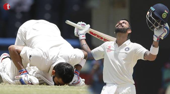 Virat becomes first Indian captain to hit double century abroad
