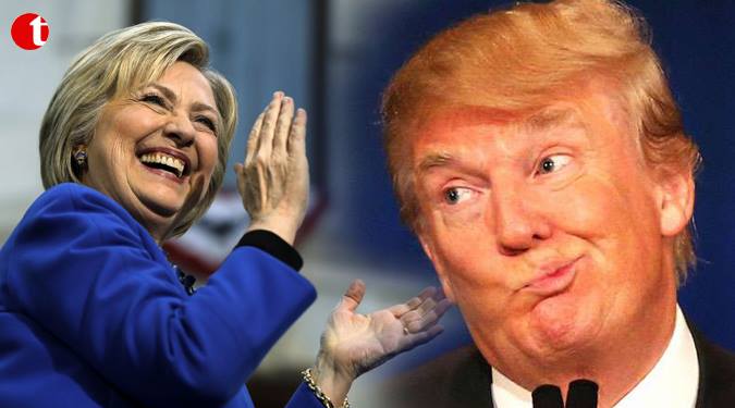 Clinton lead over Trump hits 5 percent in new poll