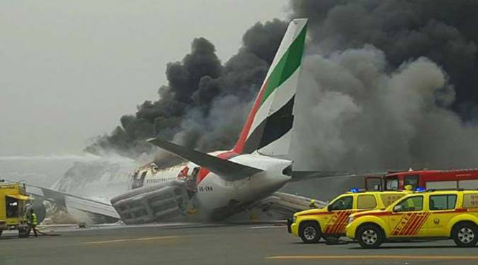 Emirates airlines flight makes emergency landing in Dubai