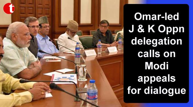 Omar-led J&K opposition delegation calls on Modi appeals for dialogue