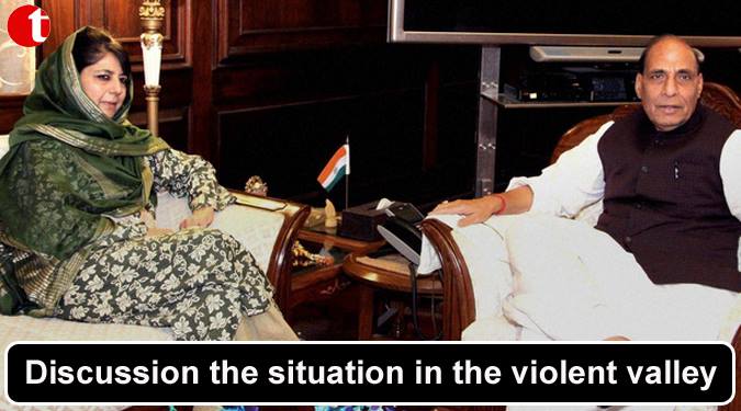 Rajnath & Mehbooba to discuss the situation in the Violent Vally