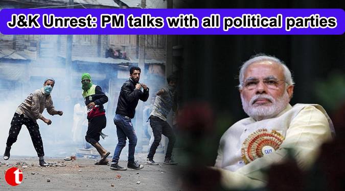 Kashmir Unrest: PM Modi hold talks with all political parties