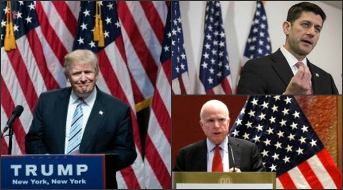 Trump ends suspense endorses Ryan and McCain