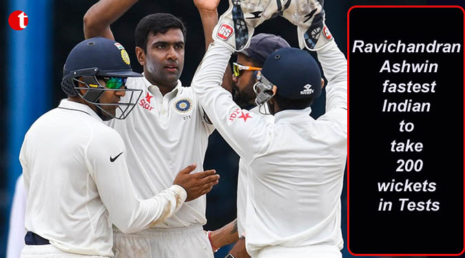 Ravichandran Ashwin fastest Indian to take 200 wickets in Tests