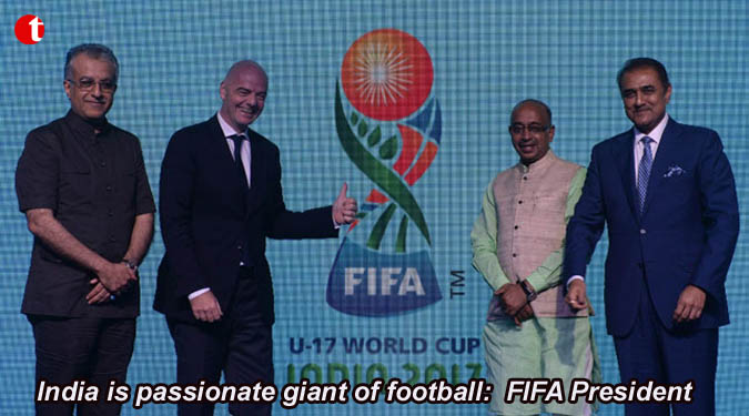India is passionate giant of football:  FIFA President