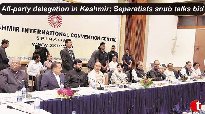 All party delegation in Kashmir; separatists snub talks bid