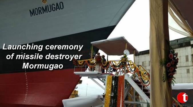 Indian Navy launch missile destroyer Mormugao