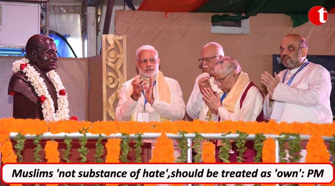 Muslims ‘not substance of hate’, should be treated as ‘own’: Modi