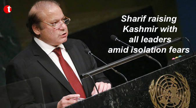 Sharif raising Kashmir with all leaders amid isolation fears
