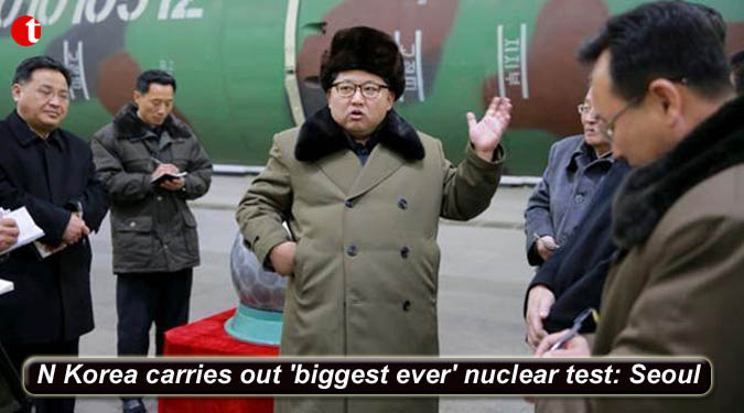 N. Korea carries out 'biggest ever' nuclear test: Seoul