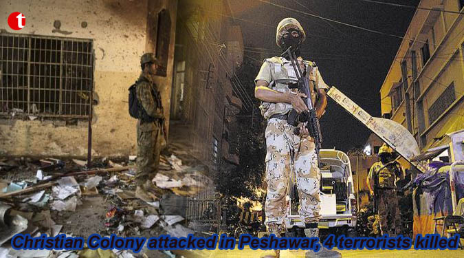 Christian Colony attacked in Peshawar, 4 terrorists killed in ongoing encounter