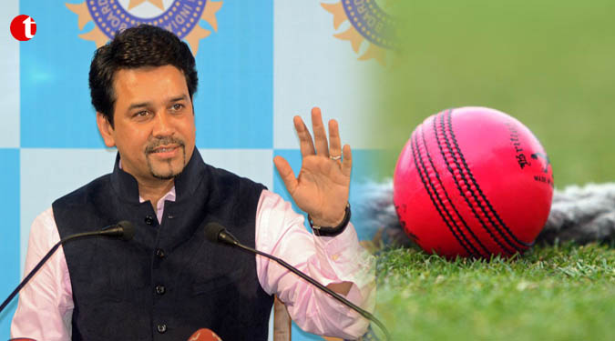 Pink ball will not be used in Test cricket this home season: Anurag Thakur