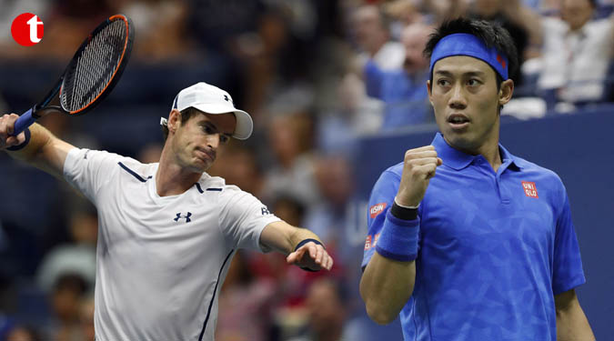 Nishikori beats Murray in 5 sets to reach US Open semi-finals