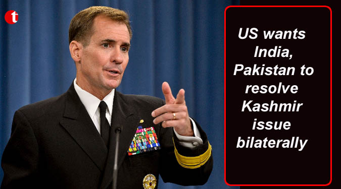 US wants India, Pakistan to resolve Kashmir issue bilaterally