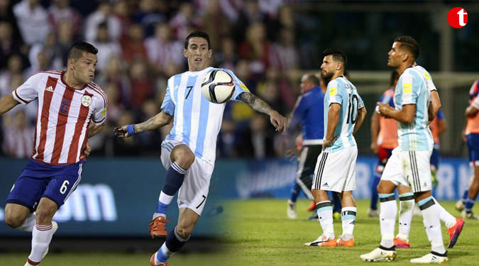 Messi-less Argentina beaten at home by Paraguay