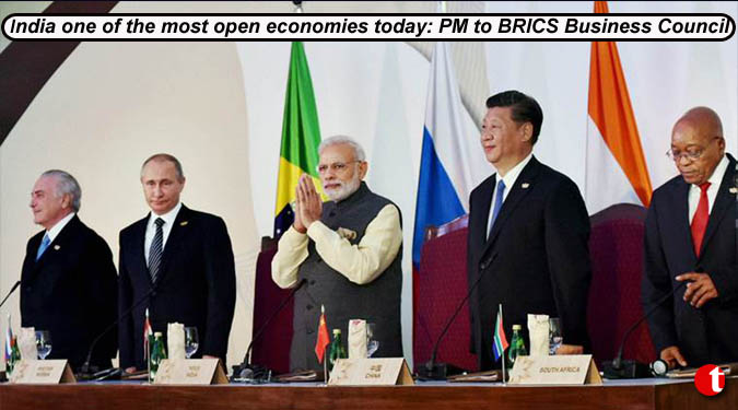 India one of the most open economies today: PM to BRICS Business Council